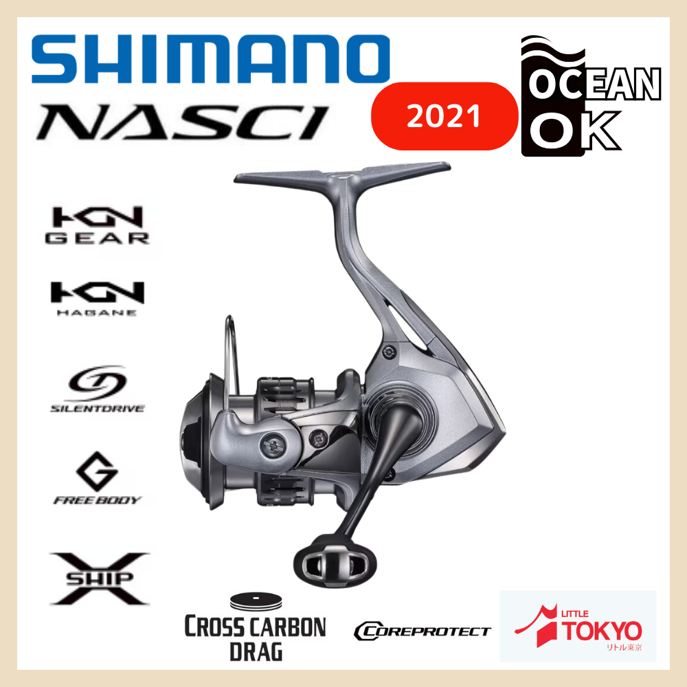 Spinning Reel Shimano NASCI (2021) C2000S C2000SHG 2500 2500HG C3000 C3000HG 4000 4000XG C5000XG