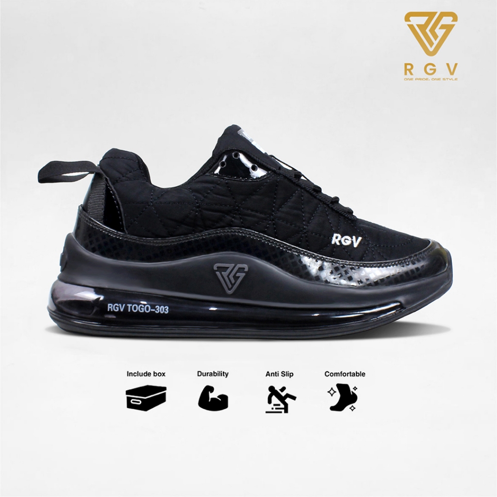 Jual Sepatu Hitam - Sneakers Casual Sport Sekolah Pria dan Wanita - Rgv ...