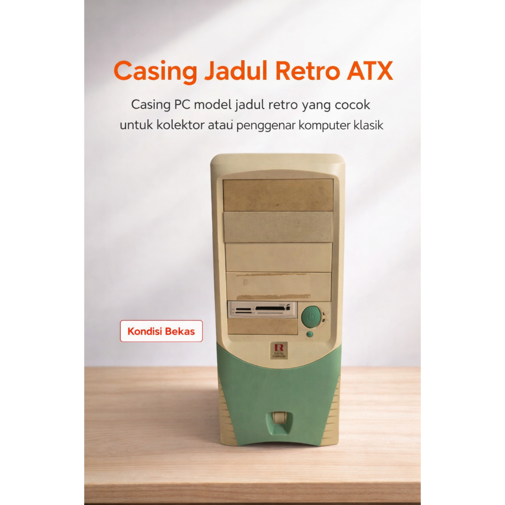 Jual Casing Jadul Retro ATX Vintage Beige Hijau – Siap Modding ...