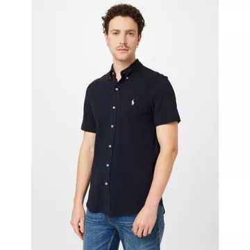 Repnoye Kemeja Pria Lengan Panjang Catton Twill Sueding Kemeja POLO'S Putih Pria Long Sleeve