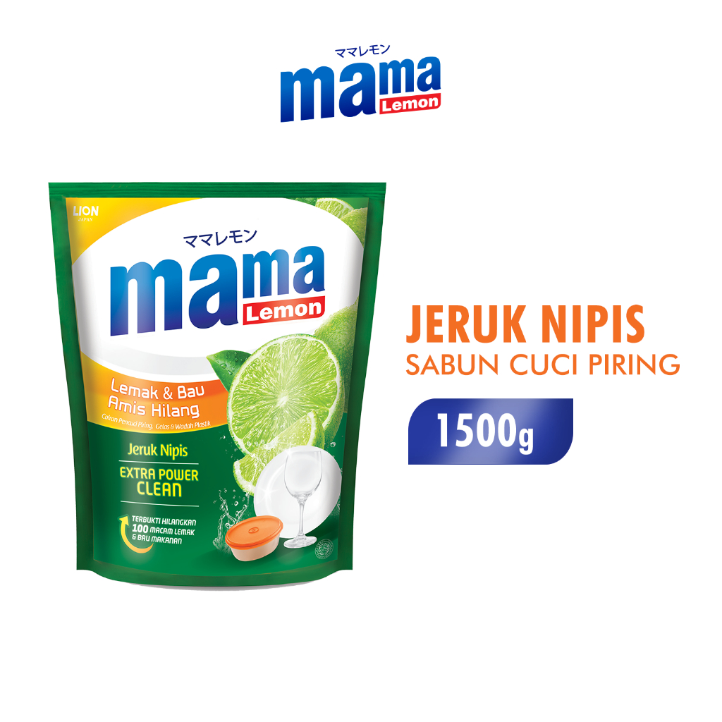 Mama Lemon Sabun Cuci Piring Jeruk Nipis Pouch 1500 gr