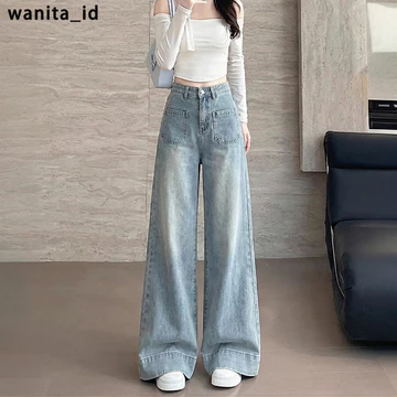 Baggy Pants Dewasa Kulot Jeans Wanita Celana Jeans Panjang Wanita