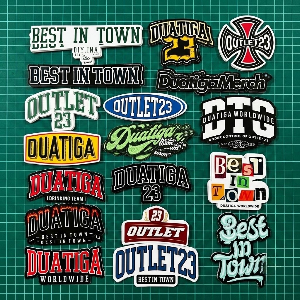 Jual (BISA COD) STICKER PACK OUTLET 23 DUATIGA MERCH | Shopee Indonesia