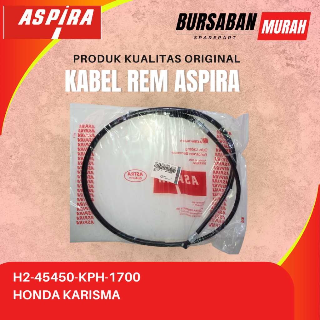 Jual KABEL REM ASPIRA H2-45450-KPH-1700 KARISMA ORIGINAL MURAH | Shopee ...