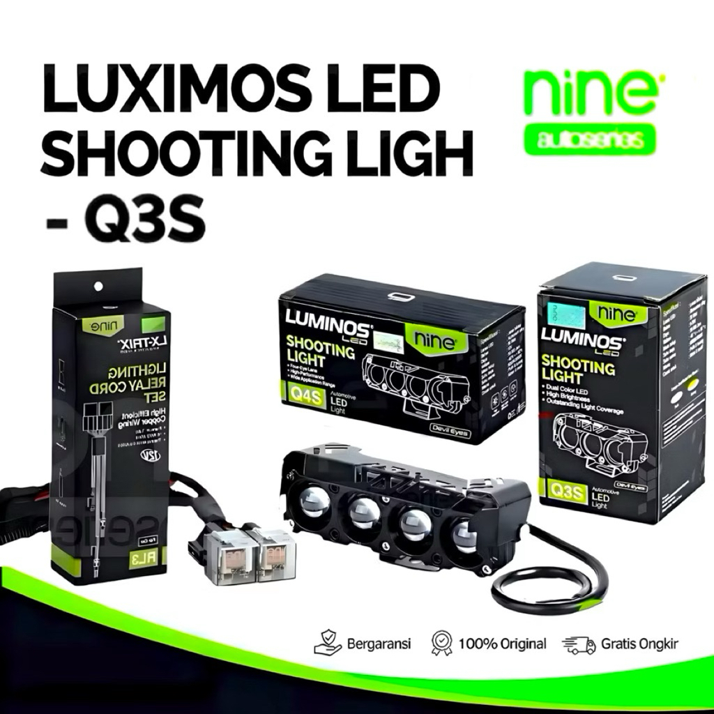 Jual LED LAMPU TEMBAK LASER SQL 4mata TEMBUS HUJAN MOTOR MOBIL LUMINOS ...