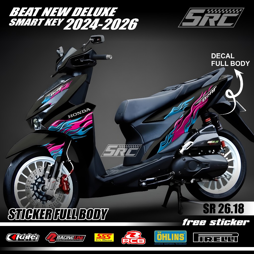 Jual COD Terbaru Sticker Decal Full Body Honda Beat Deluxe Gen 2 Remot ...
