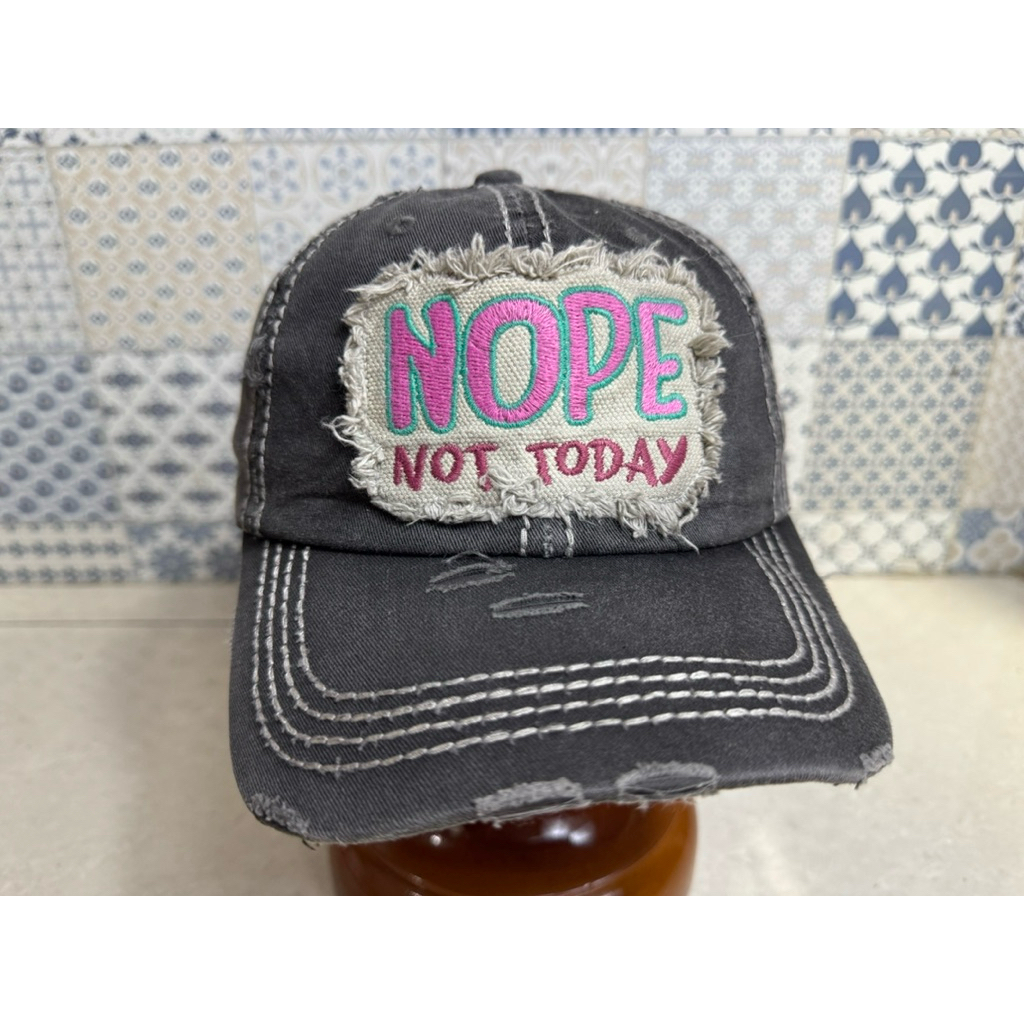 Jual Topi Second Brand Branded Ripped Caps Nope Not Today By KBethos ...