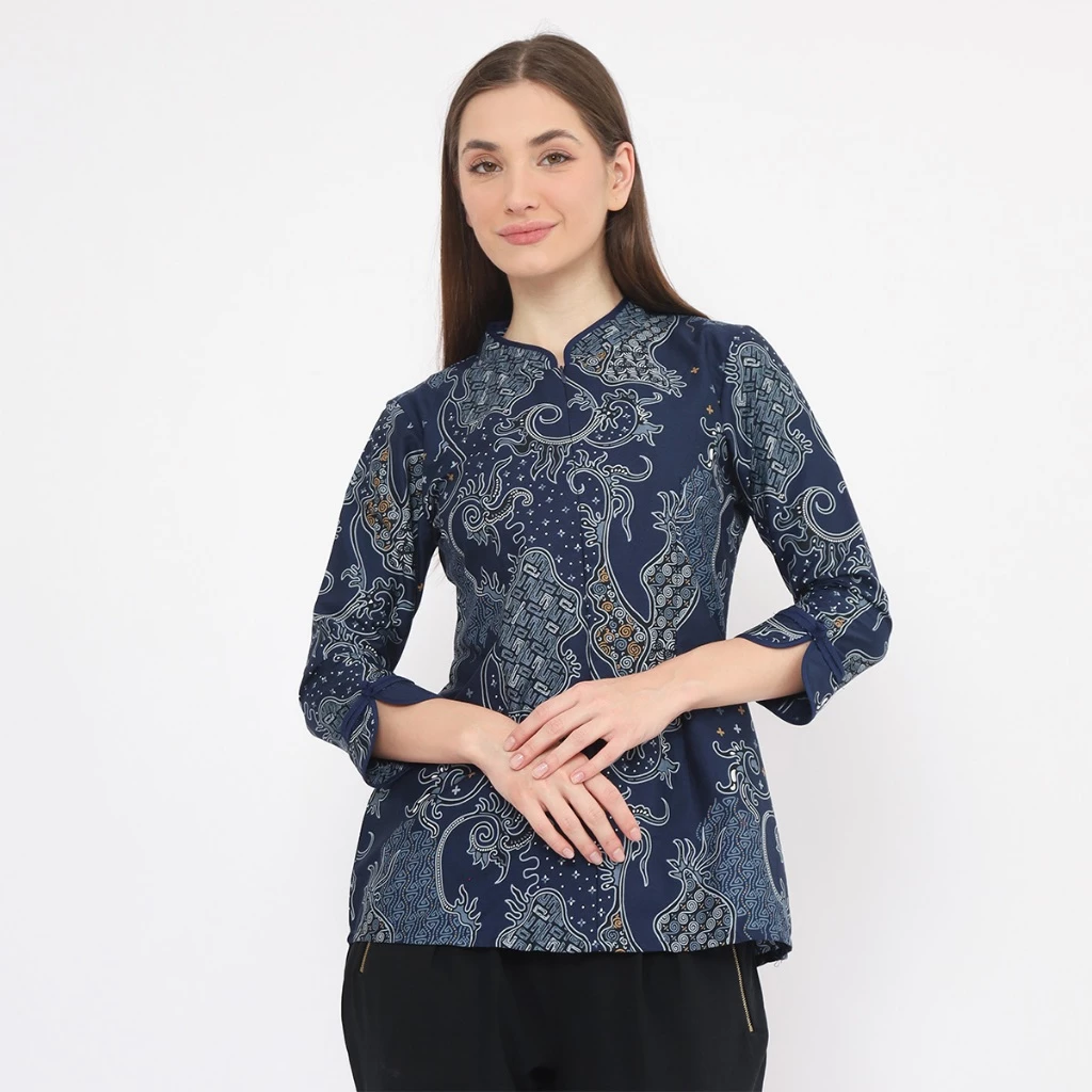 Hadinata Batik Premium Blouse Batik Wanita Superfine Sundari Samudra - foto 1