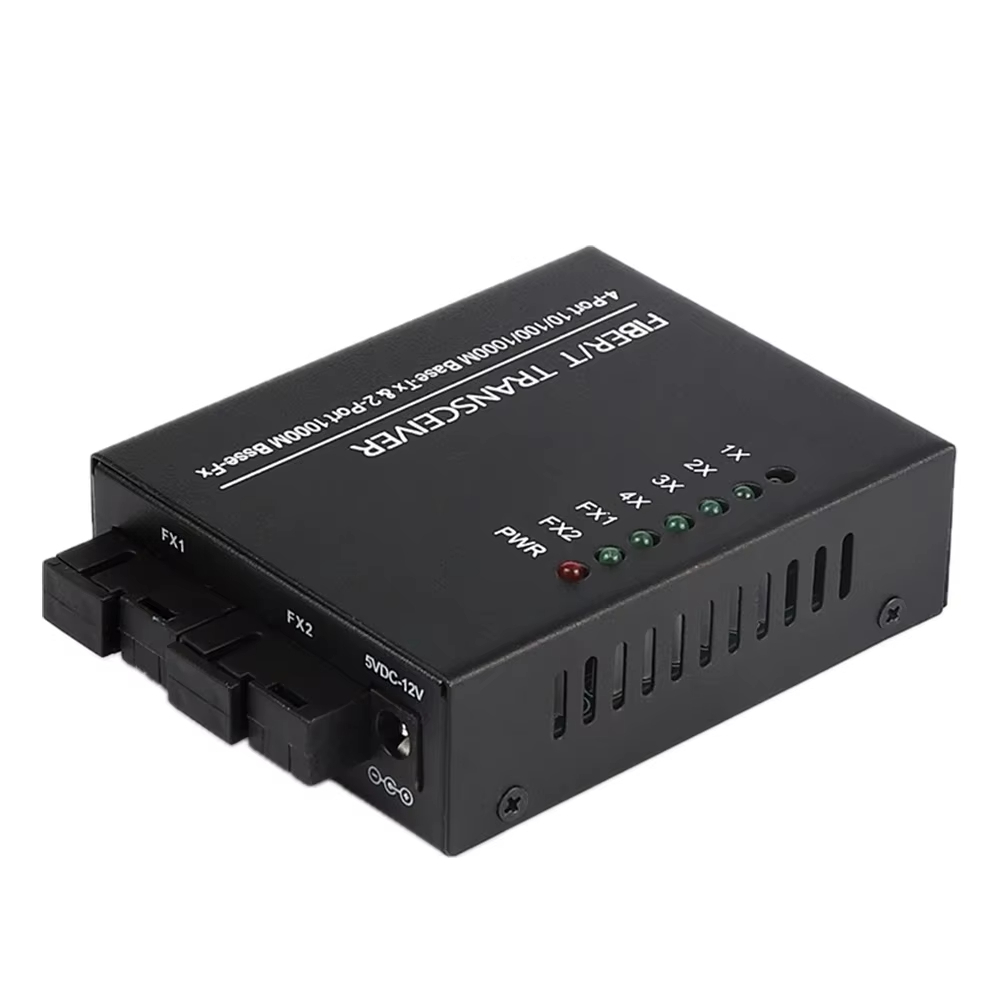 Jual Media Converter 2 FO 4 LAN 2 SC 4 RJ45 10/100/1000 Mbps Full Body ...