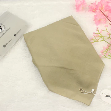 Jilbab Khaki Muda PNS Hijab Segiempat Voal Premium Kerudung Dinas ASN Warna Khaky By Scarfasions