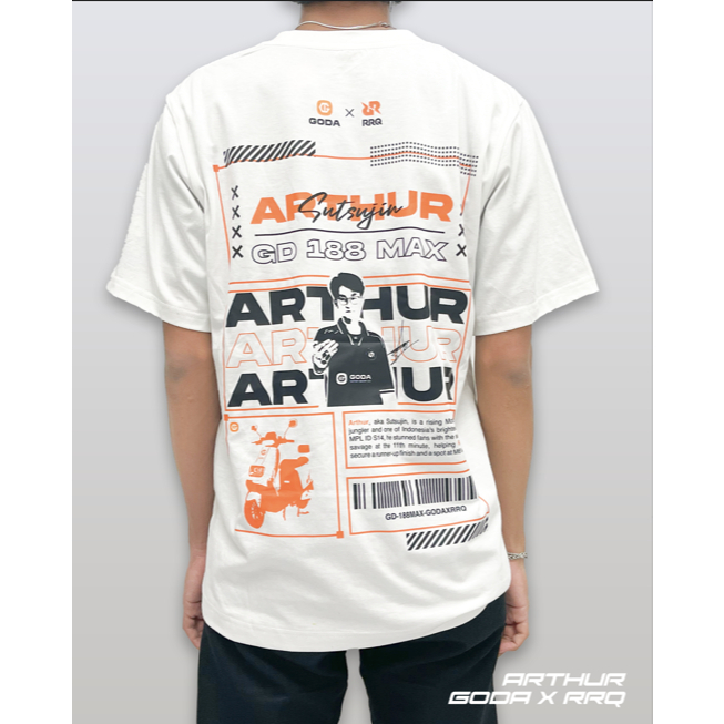 Jual GODA - Merchandise - Kaos Arthur X RRQ | Shopee Indonesia