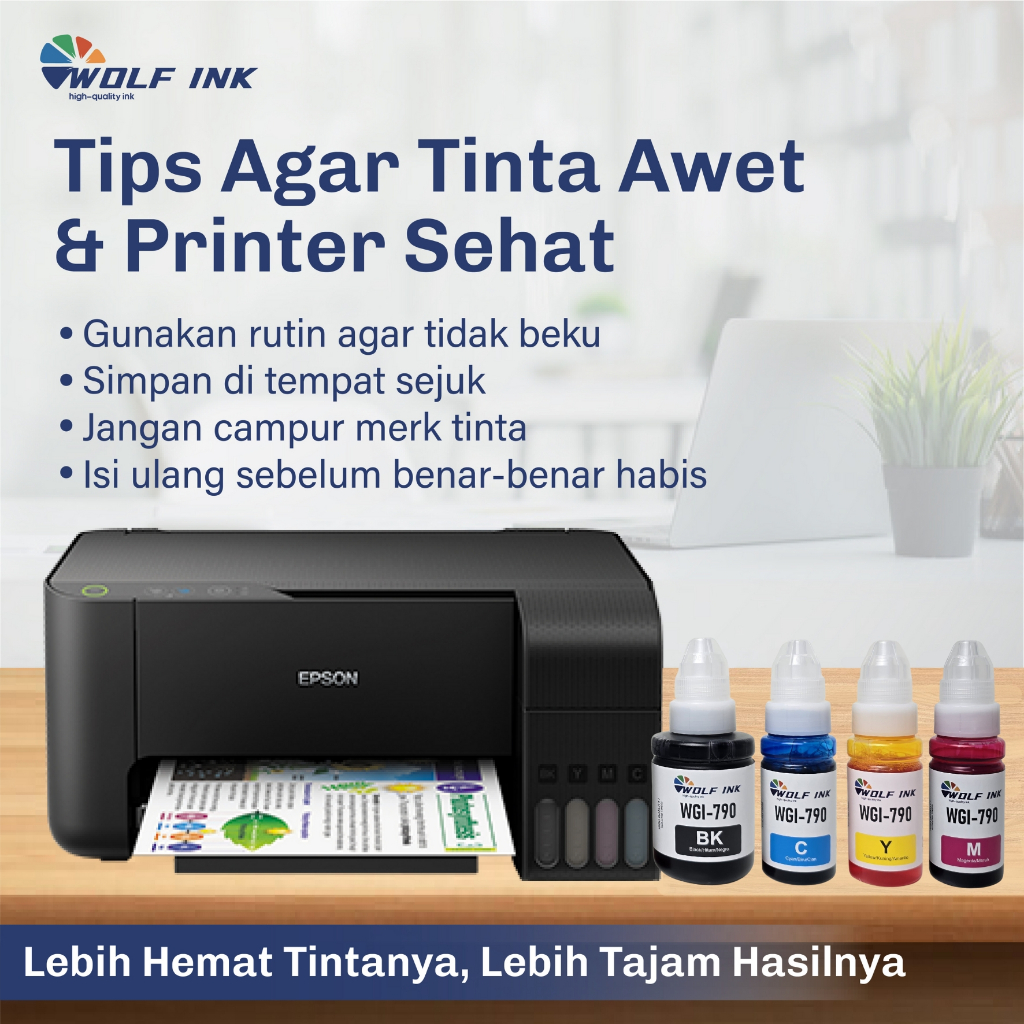Jual WOLF INK Tinta Printer GI-790 Hitam Compatible untuk Printer Canon ...
