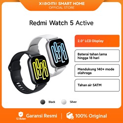 Xiaomi Redmi Watch 5 Active |  2.0" LCD Display | Mendukung 140+ mode olahraga |