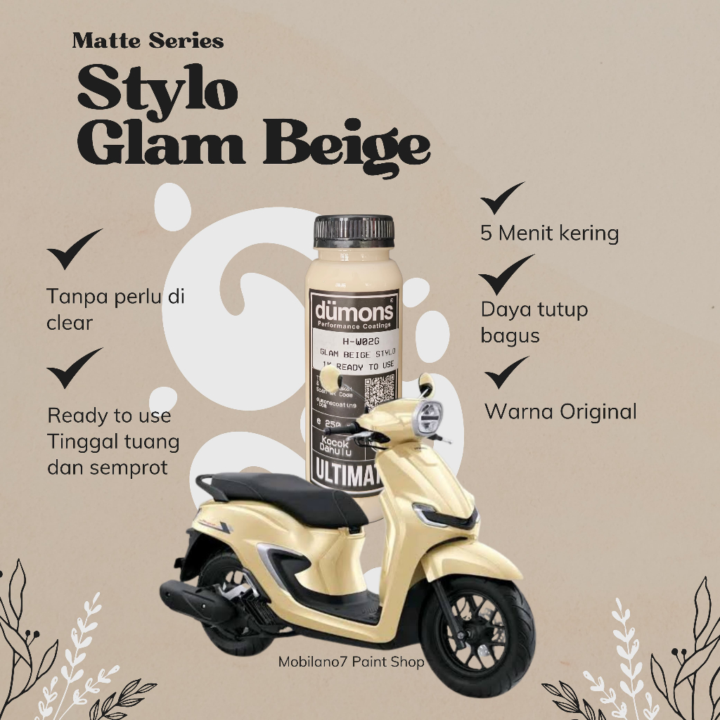 Jual STAYLO GLAM BEIGE - KREAM DOFF - KREAM DOFF NMAX - KREAM DOFF ...