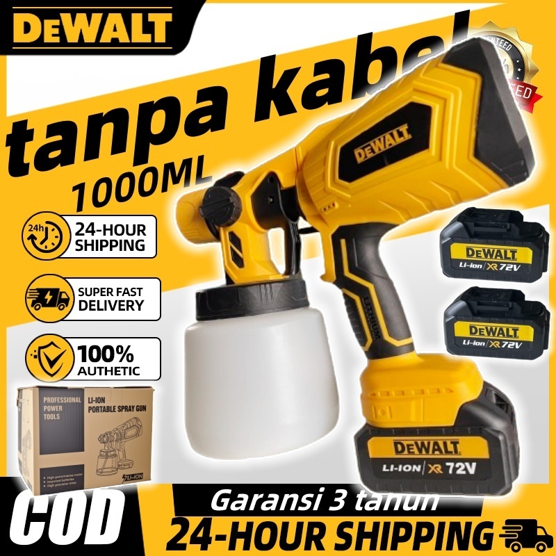 Jual DEWALT Alat Semprot 1000ML pistol semprot Lithium Spray Gun Emprot ...