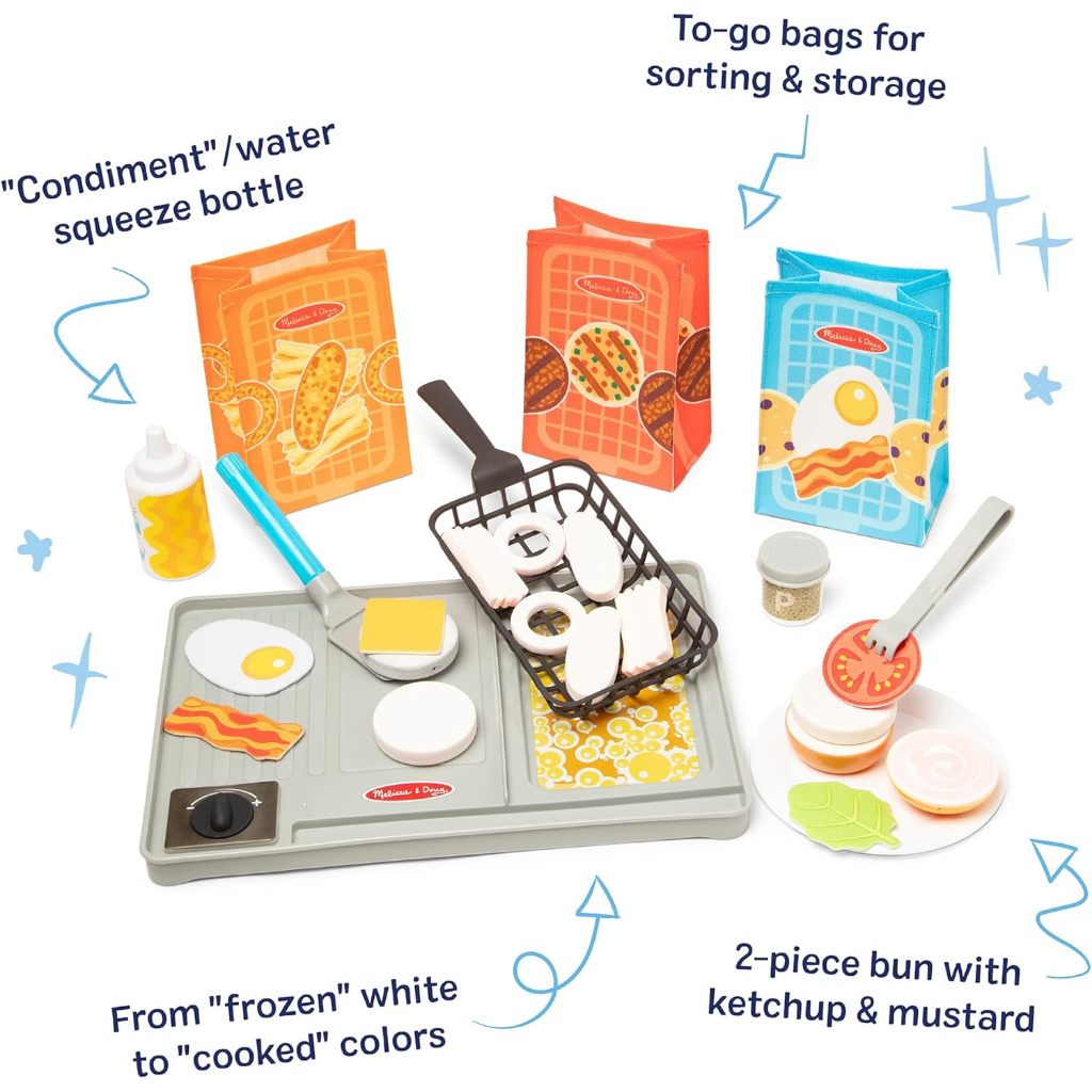 Melissa & Doug Water Wow Flip & Fry Play Set - Colorful Cooking Fun
