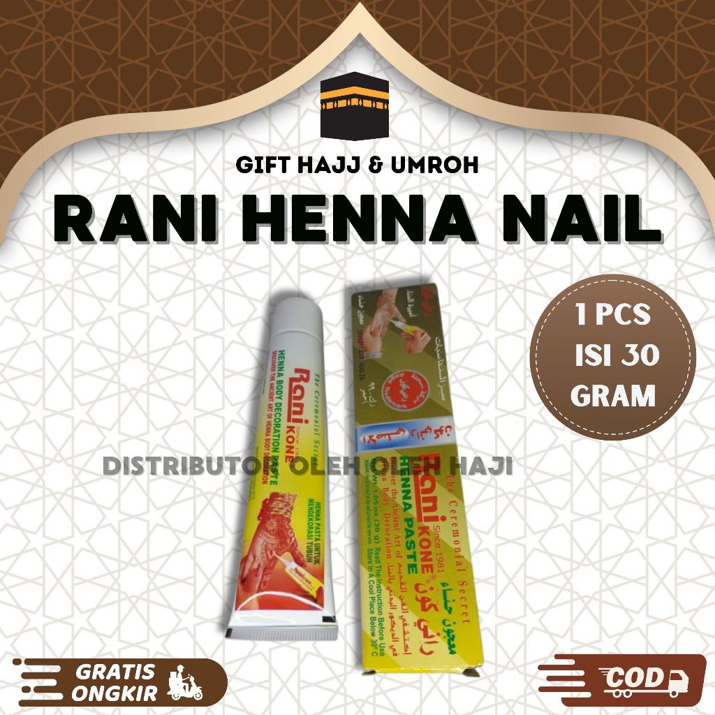 Jual RANI HENNA BESAR 1 PCS HENNA KUKU RANI KONE BESAR 30GR KEMERAHAN ...