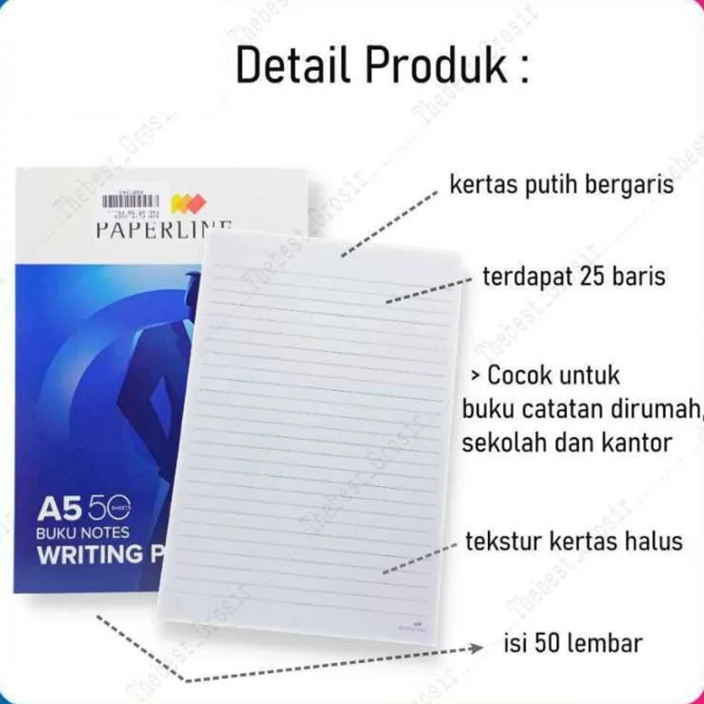 Jual PAPERLINE Block Note A5 / Buku Akutansi Kecil / Writing Pad ...