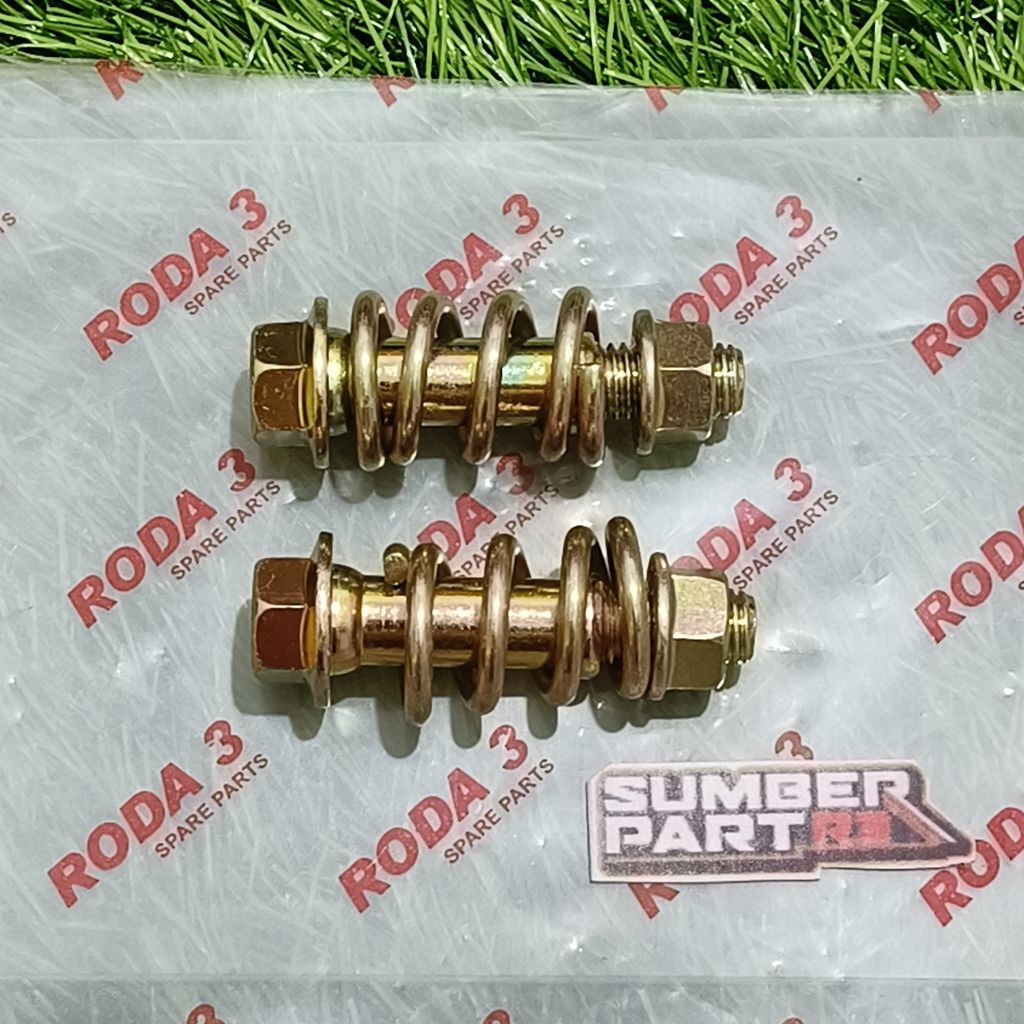 Jual per & baut sambungan knalpot bawah set viar bolt spring muffler ...