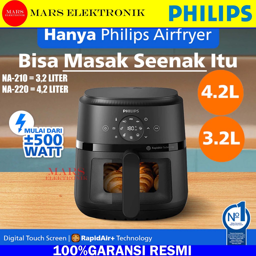 Jual PHILIPS AIR FRYER NA210 - NA220 - 3,2 LITER - 4.2 LITER ...