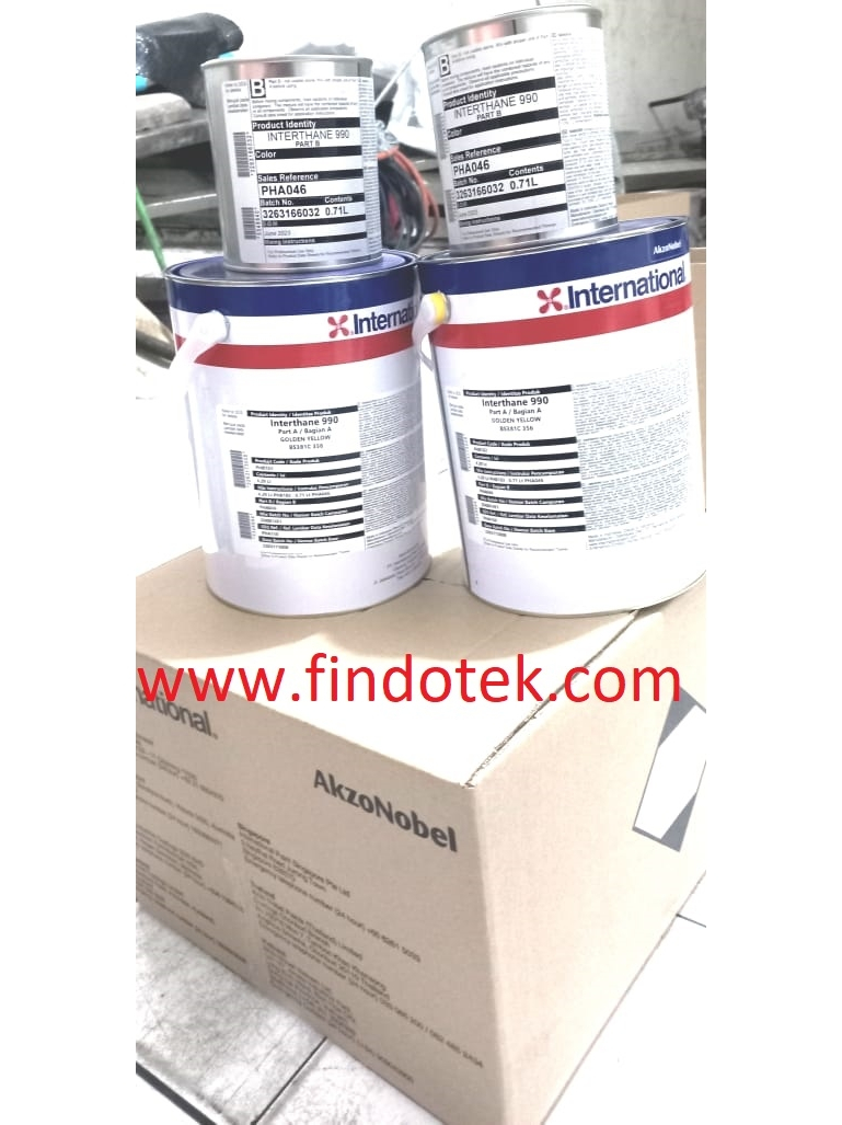 Jual Interthane 990 golden yellow AS2700 Y14 gloss 5L set PHXY14 golden ...
