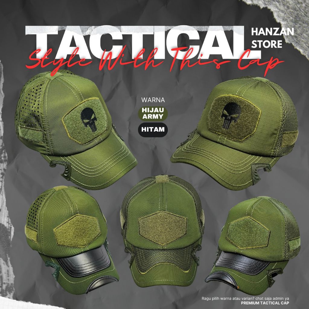 Jual Topi Tactical Coak Velcro Punisher bahan kombinasi Ripstop dan ...