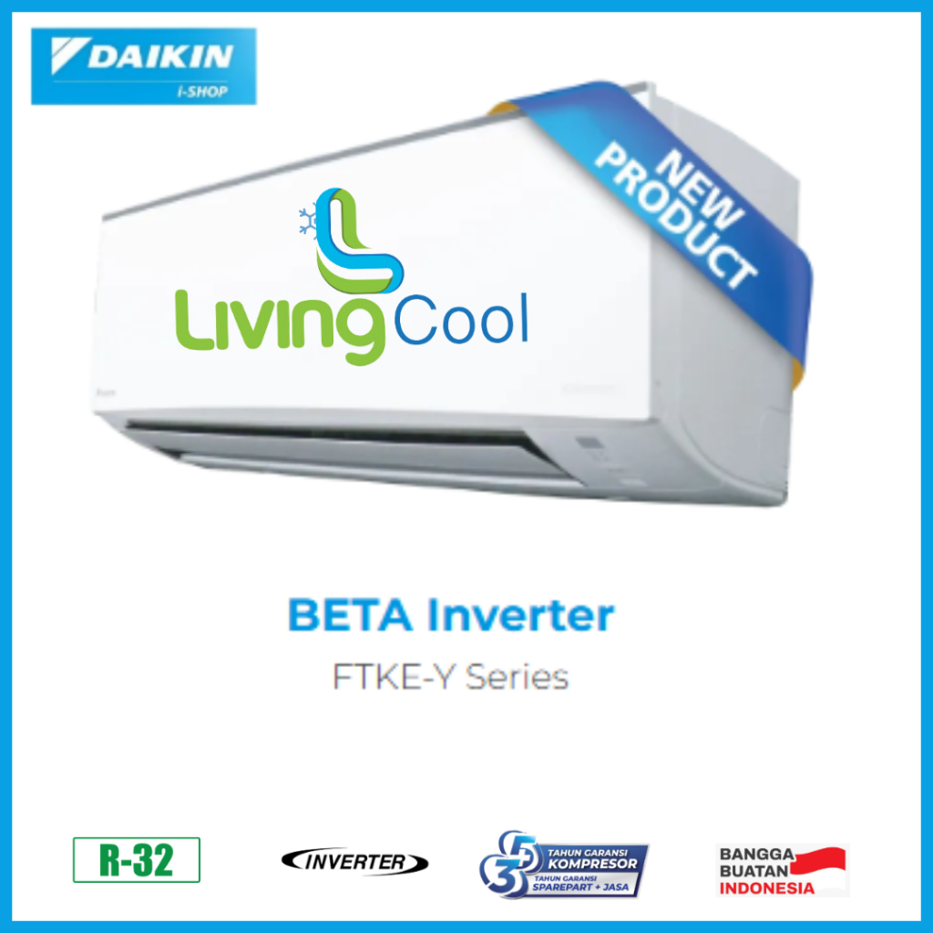 Jual DAIKIN Beta Inverter Type FTKE 1/2-2 Pk Pasang free kirim karawang ...