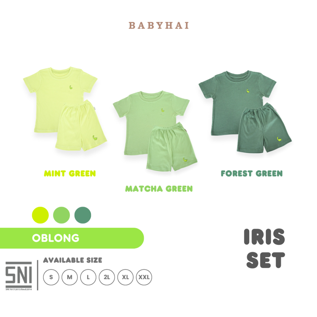 Jual BABY HAI Iris Set Setelan Oblong Baju Pendek Celana Pendek