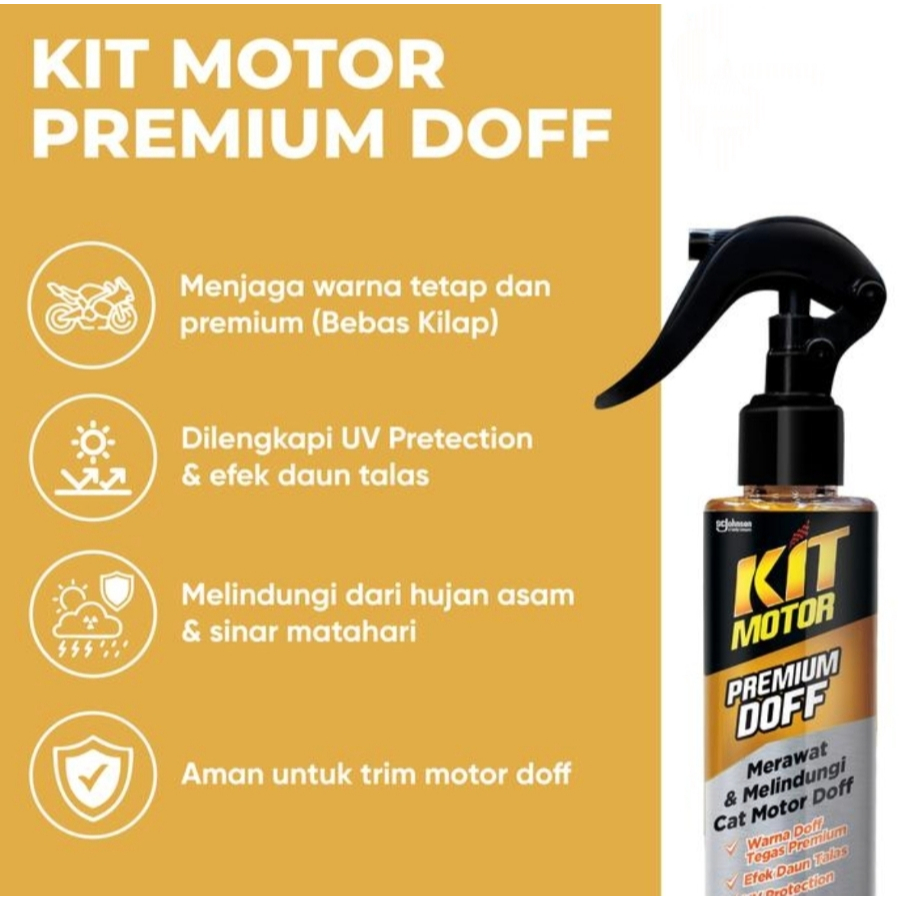 Jual KIT MOTOR PREMIUM DOFF 130mL merawat dan mengkilapkan cat doff ...