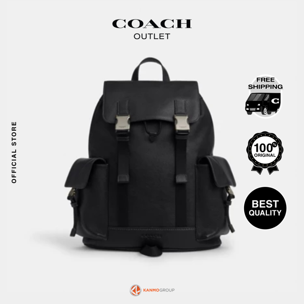 Jual Coach Clark Backpack in Pebble Leather - Tas Ransel Pria | Shopee ...