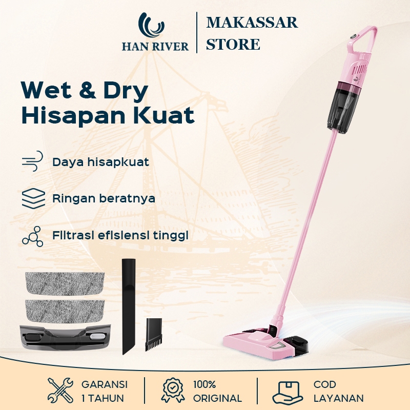 Jual 【Pengiriman dari Makassar】HAN RIVER Vacuum Cleaner Hisap Dan Pel