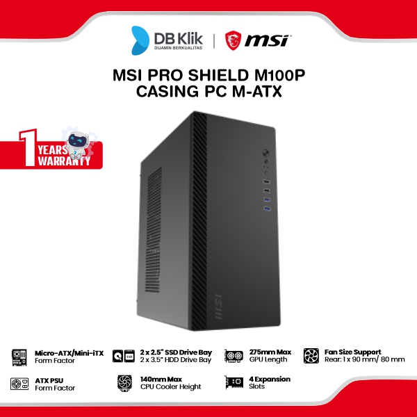 Jual MSI PRO SHIELD M100P Casing PC M-ATX | Shopee Indonesia