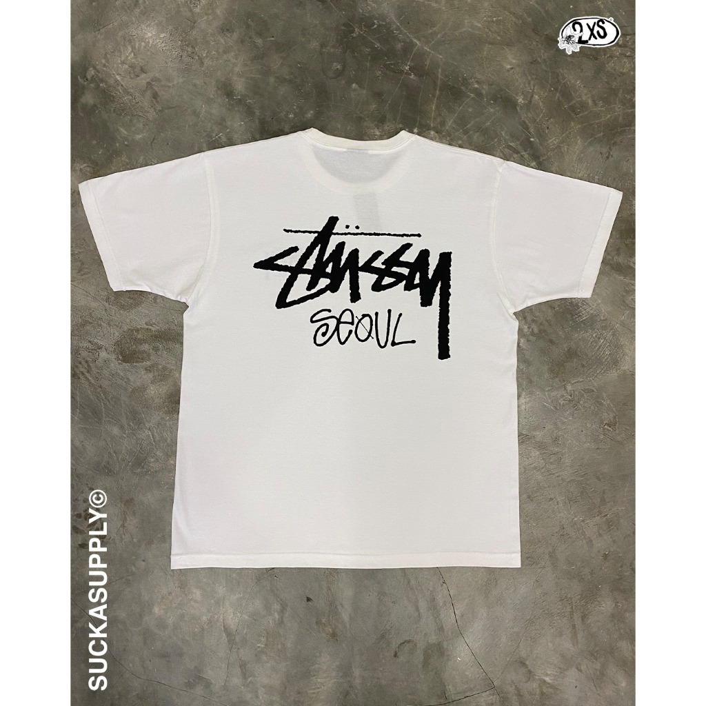 Jual STUSSY STOCK SEOUL TEE - WHITE | Shopee Indonesia