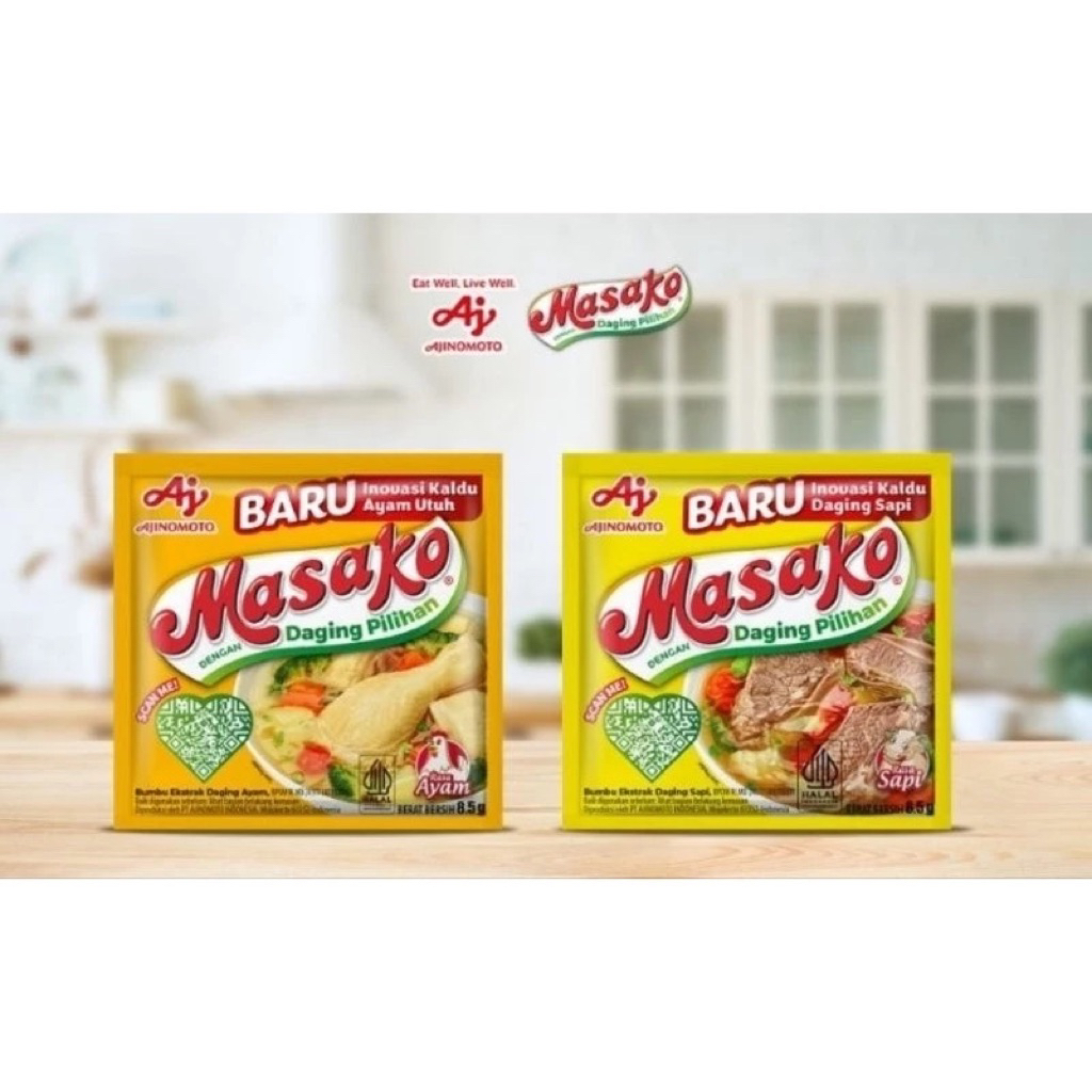 Jual MASAKO SEDAAP Bumbu Rasa Ayam Sapi 8gr (isi 72sachet) Penyedap ...