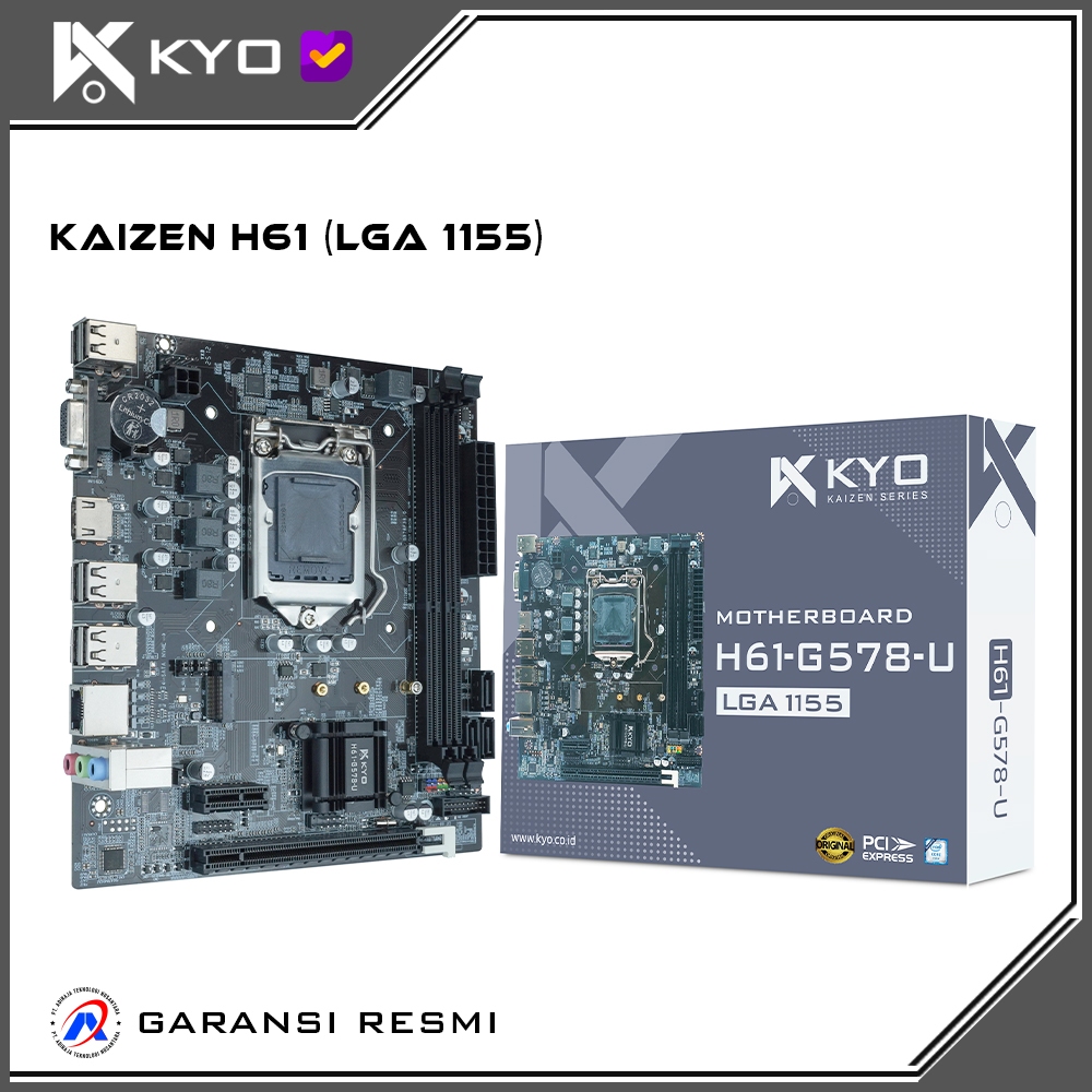 Jual KYO Kaizen Motherboard H61 LGA1155 DDR3 H61 Mainboard mobo
