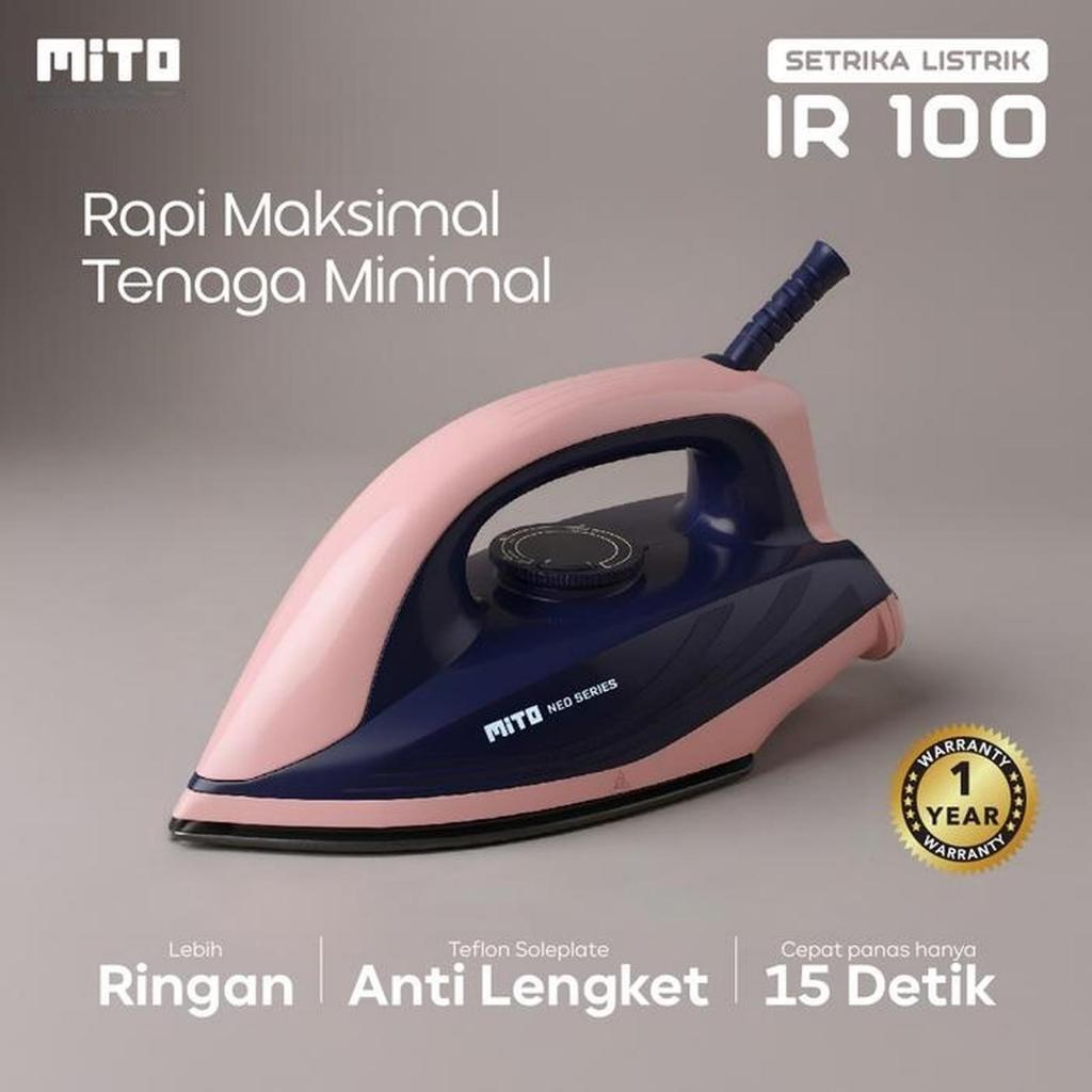 Jual MITO Setrika Kering IRON100 IR-100 DRY IRON Setrika Listrik IR100 ...