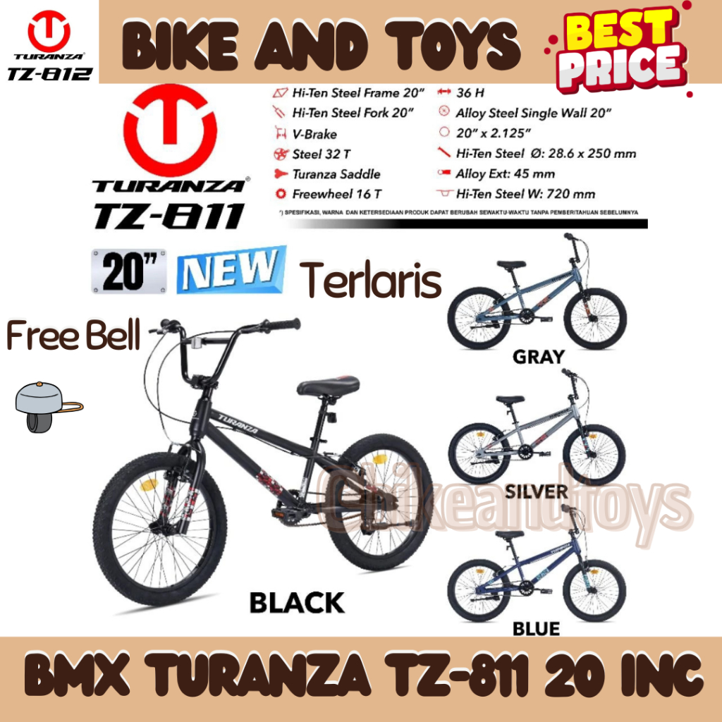 Jual Sepeda Anak BMX Exotic Turanza 20 inc TZ 812 3.0 & TZ 811 ban 2. ...