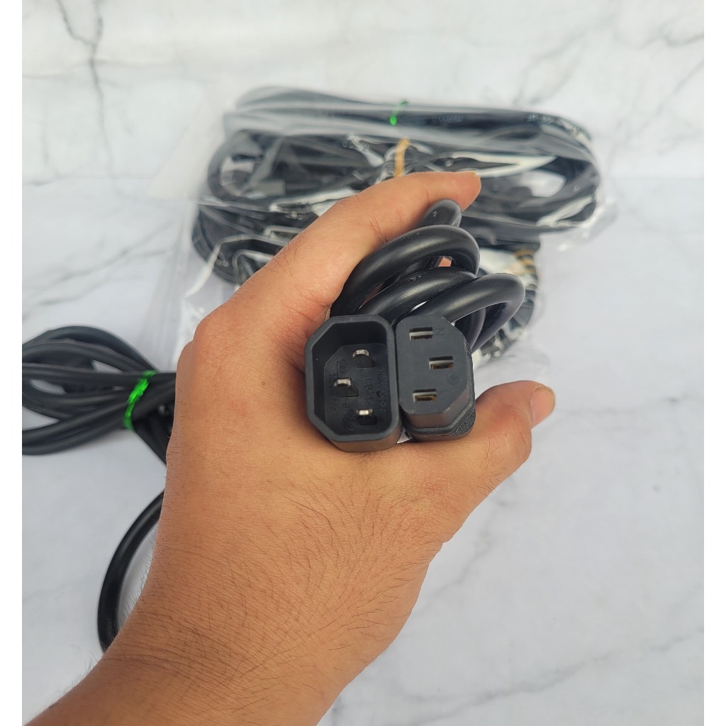Jual Kabel Power Sambung Colokan 3 Pin PC UPS Komputer Monitor TEBAL ...