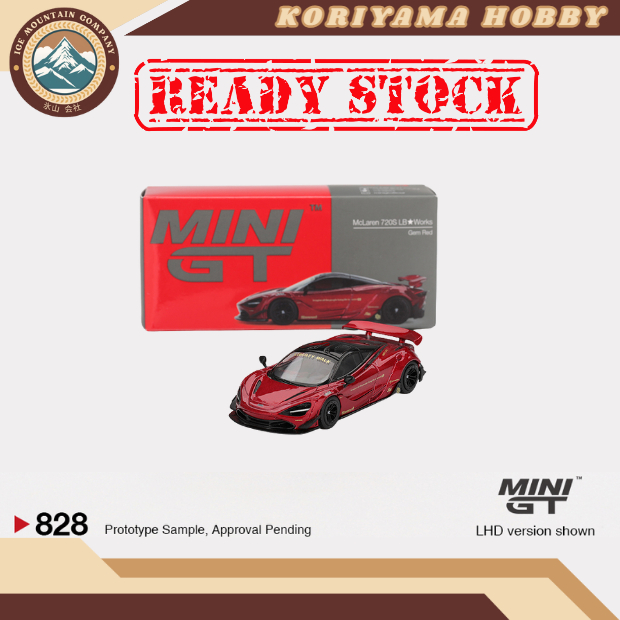 LBWK限定 マクラーレン720S Gem Red MINIGT 2台セット Mini GT #828 McLaren 720S LB Works Gem Red RHD Diecast Model Car