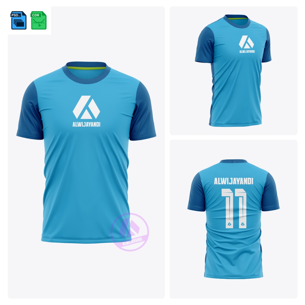 Jual MOCKUP JERSEY KERAH ONECK PENDEK AJIB // PS CDR | Shopee Indonesia