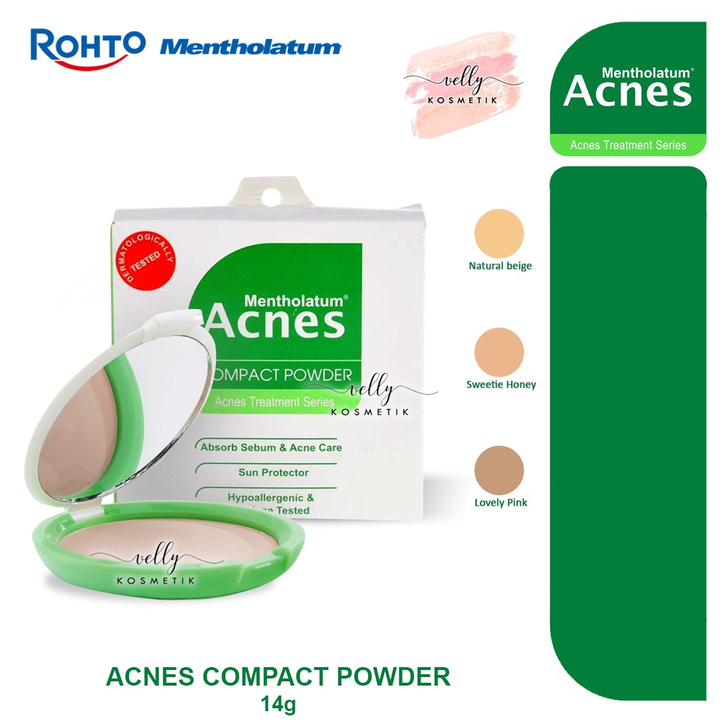 Jual Acnes Compact Powder 14gr (Helps reduce redness in the skin from ...