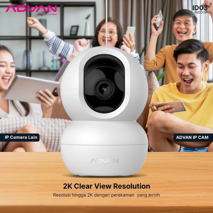 Jual ADVAN Smart AI CCTV Indoor ID3 IP Camera 3MP 2K Onvif Wifi PTZ ...