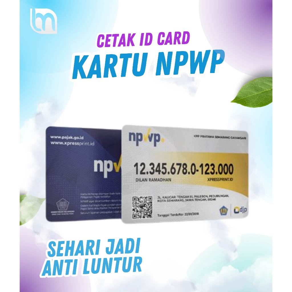 Jual Cetak Kartu NPWP Bahan pvc card bolak balik | Shopee Indonesia