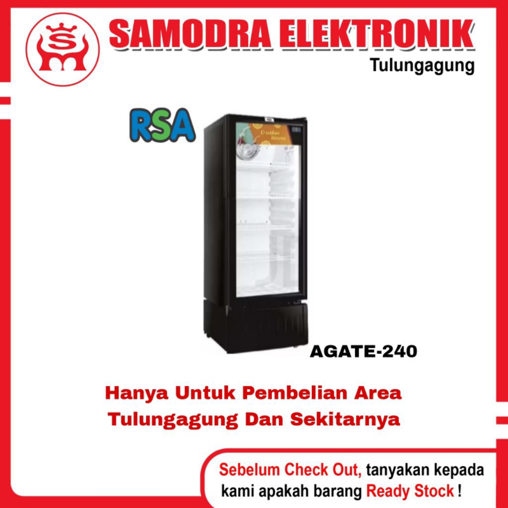 Jual Showcase RSA AGATE-240 | Display Cooler 222 Liter Rsa | Shopee ...