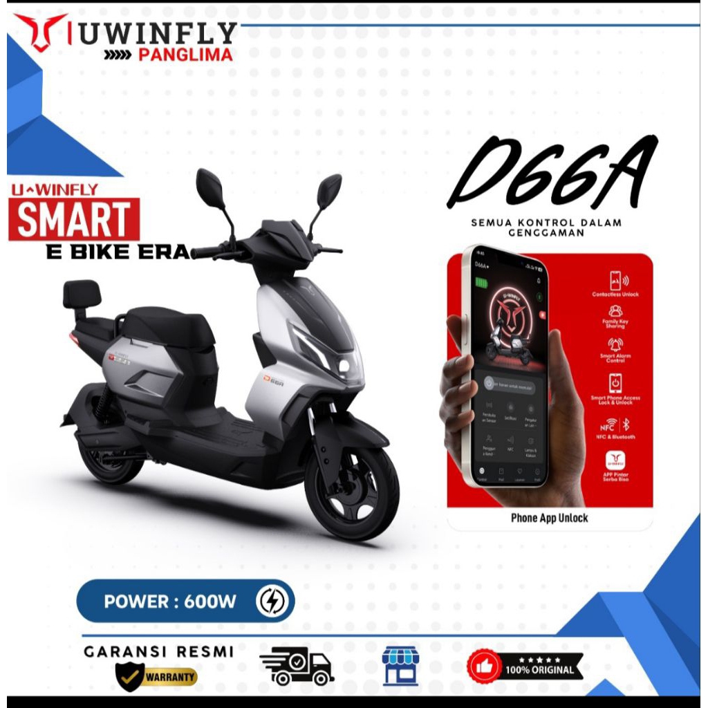 Jual Sepeda listrik Uwinfly D66a Terbaru Dinamo 600w keyless | Shopee ...