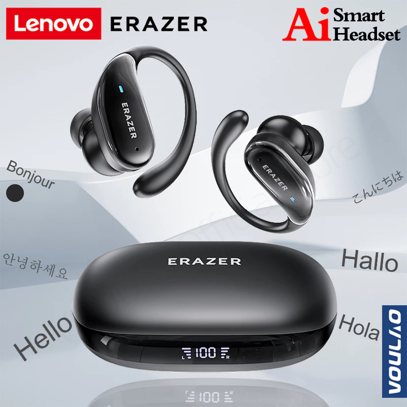 Lenovo ERAZER XT80PRO Original True Wireless Bluetooth In-Ear TWS  Headset terjemahan AI Earphone IPX5 Waterproof Sport Handset TWS HiFi  Stereo
