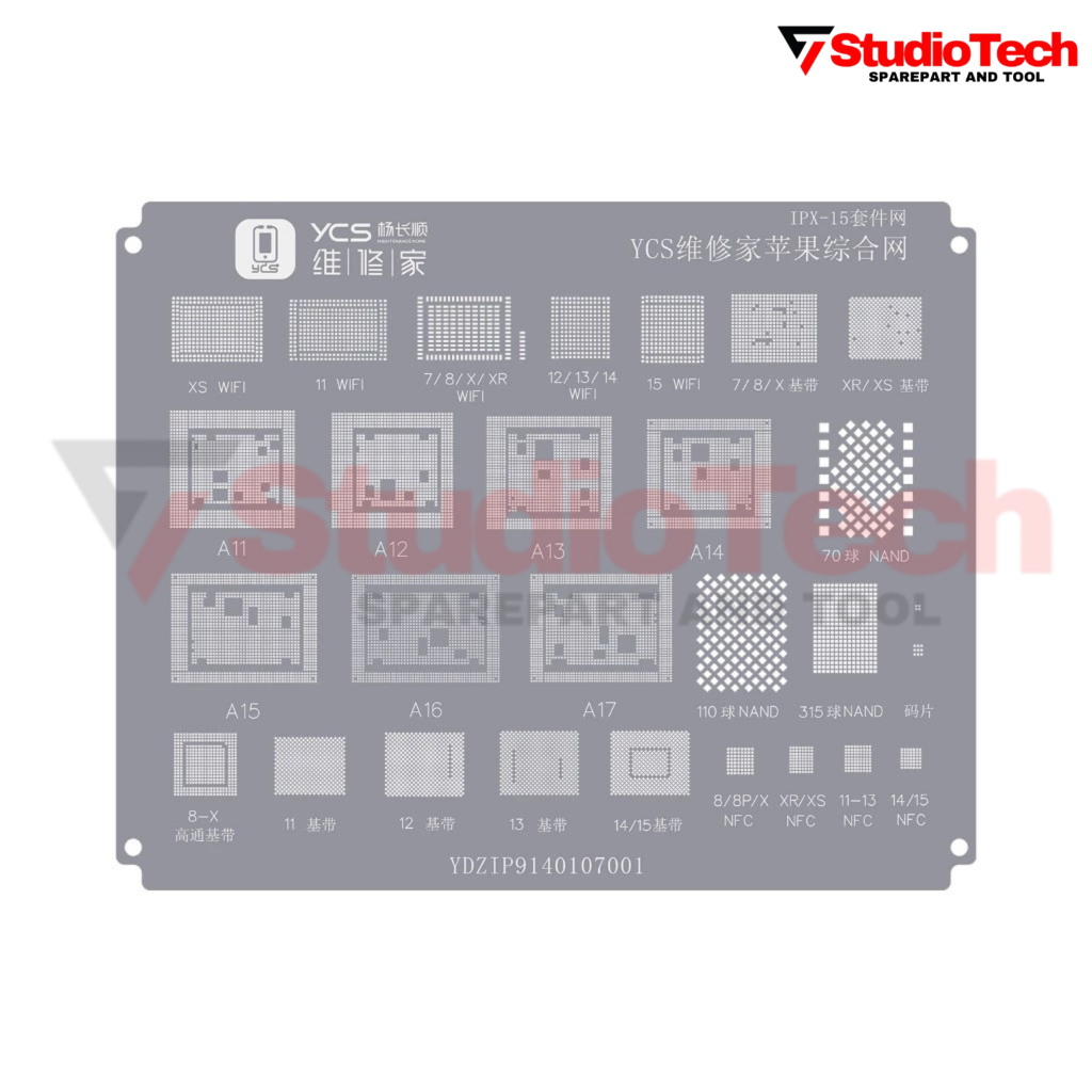 Jual YCS iPhone X-15 comprehensive reballing stencil set | Shopee Indonesia