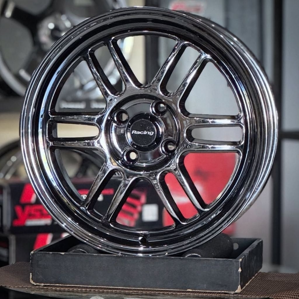 Jual velg racing R16 ENKEI RPF1 BLACK CROME ET 42 LEBAR 7 velg ring 16 ...