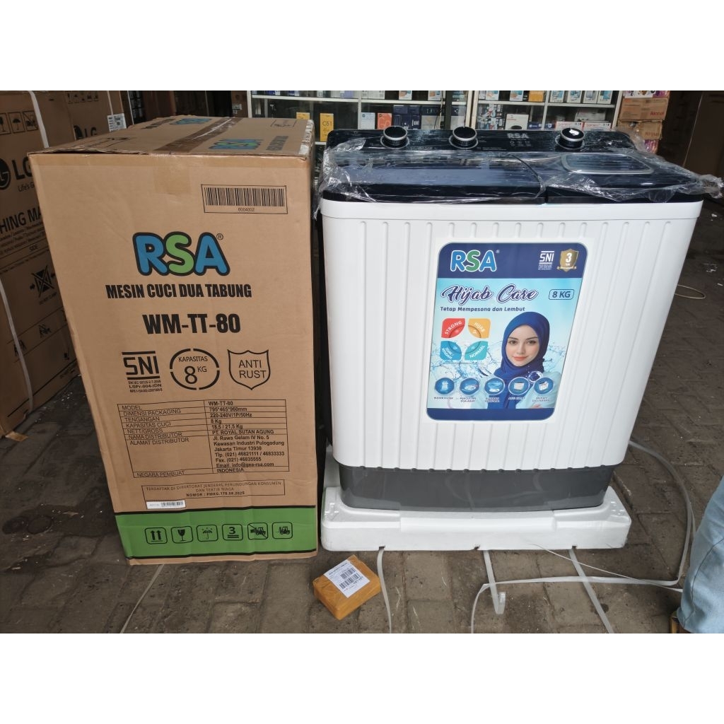 Jual MESIN CUCI 2 TABUNG RSA WM-TT80 kaps 8KG | Shopee Indonesia