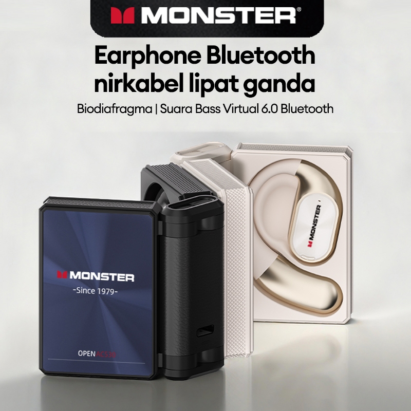 Jual Monster AC530 OWS Open Ear Headset Bluetooth V6.0 3D HiFi Surround ...